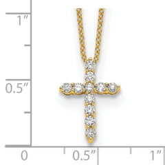 10k Diamond Cross 18 inch Necklace