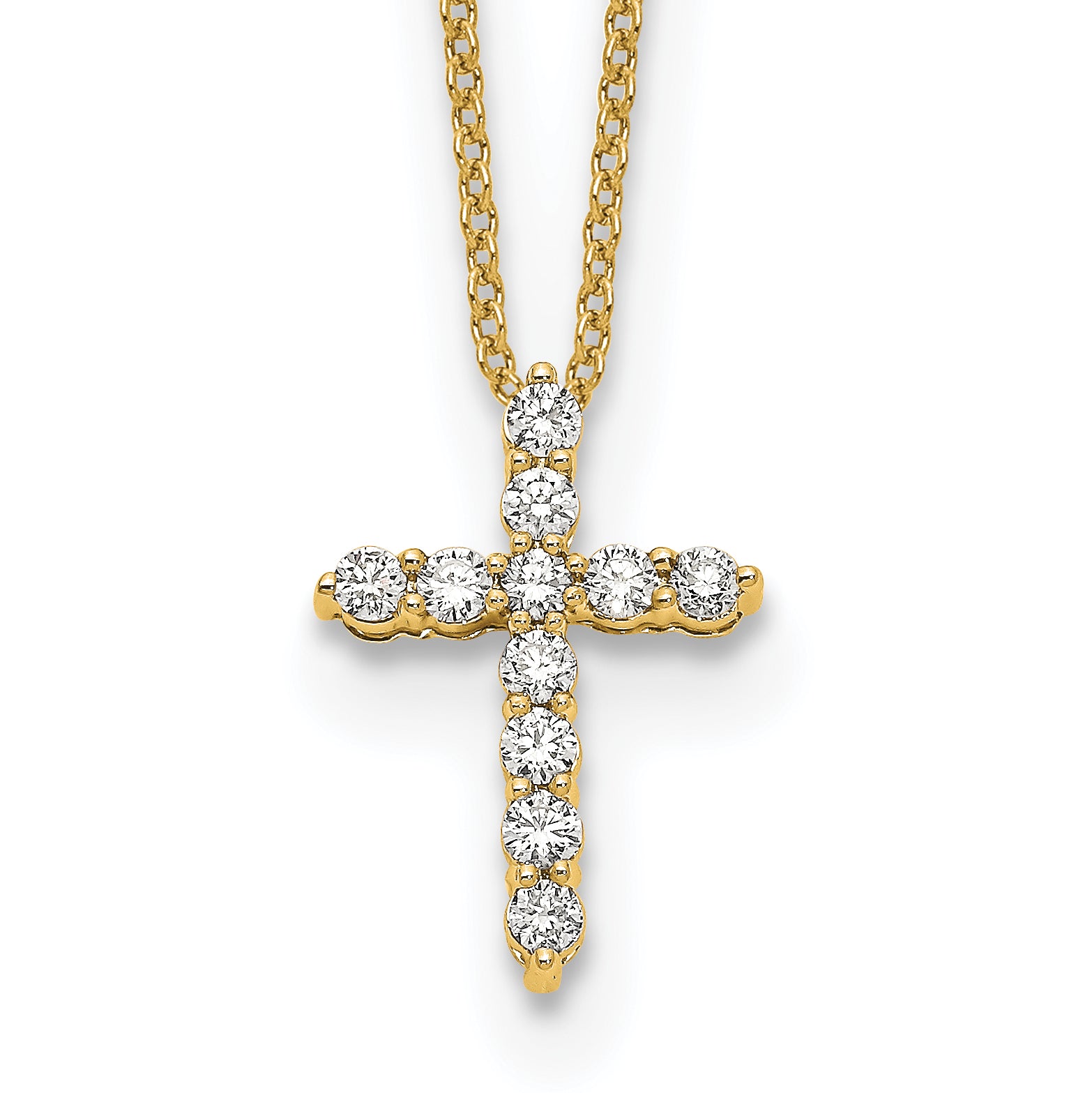 10k Diamond Cross 18 inch Necklace