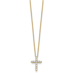 10k Diamond Cross 18 inch Necklace