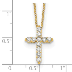 10k Diamond Cross 18 inch Necklace