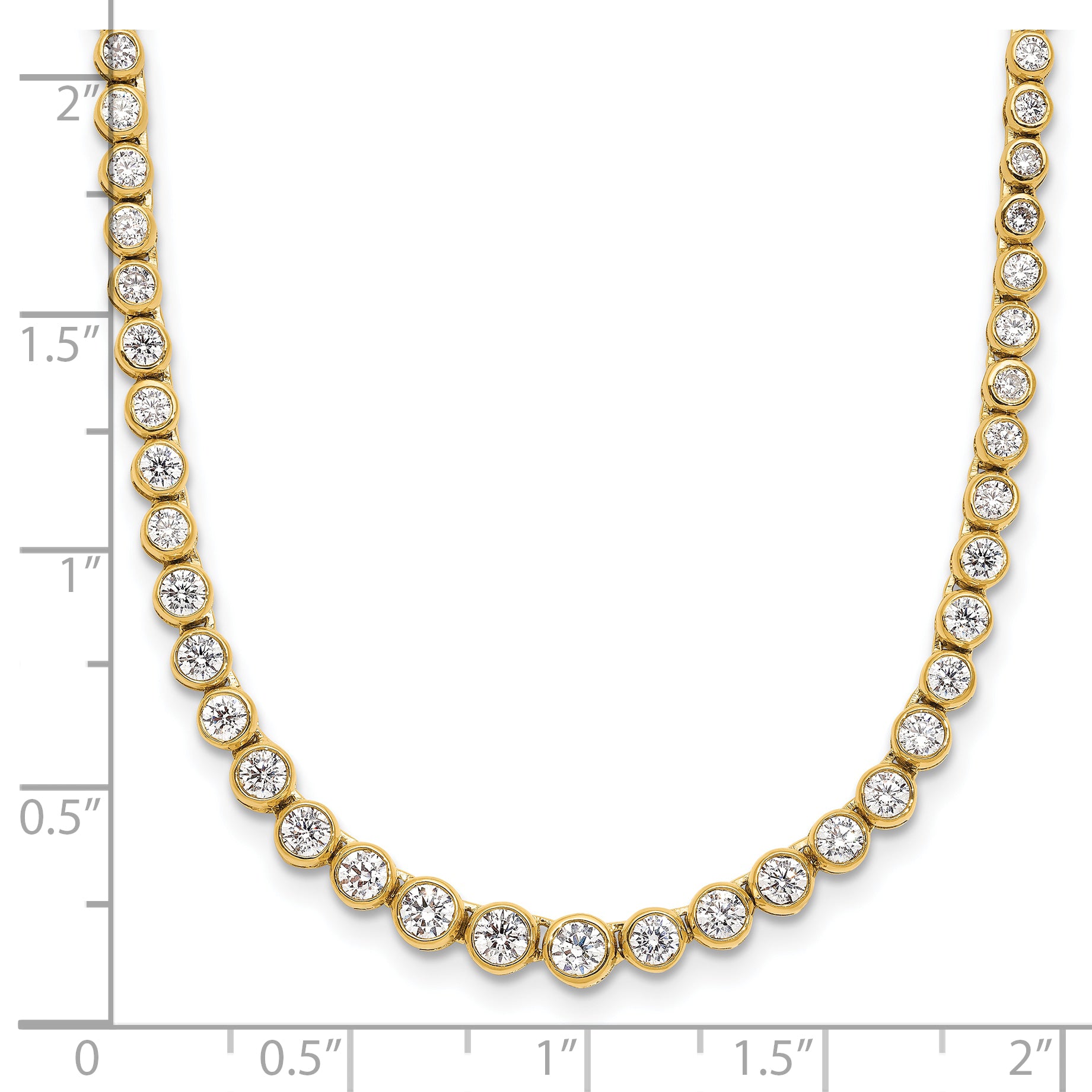 14K Lab Grown Diamond VS/SI GH, Graduated w/2 inch ext. Necklace