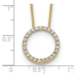 10k Diamond Circle 18 inch Necklace