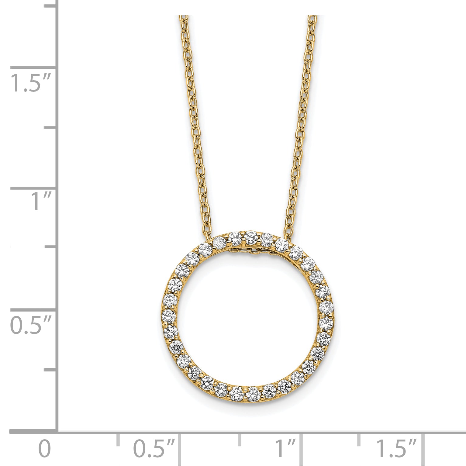 10k Diamond Circle 18 inch Necklace
