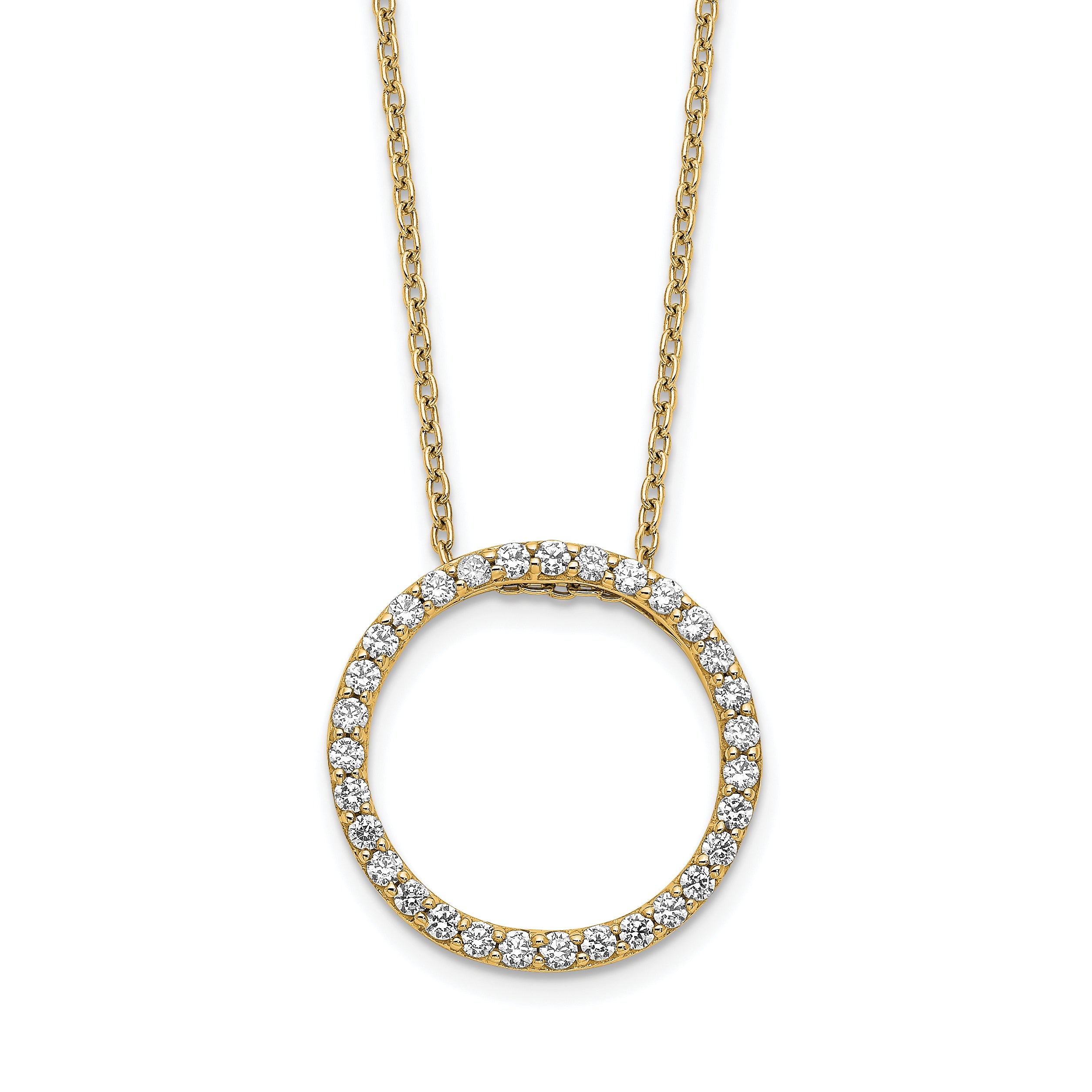 10k Diamond Circle 18 inch Necklace