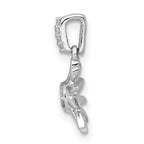 14k White Gold 1/15ct. Diamond Fancy Sun Pendant