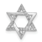 14k White Gold 1/10ct. Diamond Star of David Chain Slide