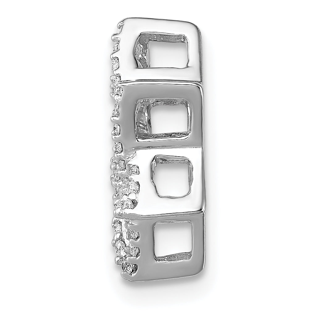 14k White Gold 1/5ct. Diamond Star of David Chain Slide Secondary image