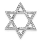 14k White Gold 5/8ct. Diamond Star of David Chain Slide
