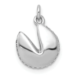 14k White Gold 1/15ct. Diamond Fortune Cookie Pendant