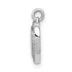 14k White Gold 1/10ct. Diamond Fancy Polished Heart Pendant
