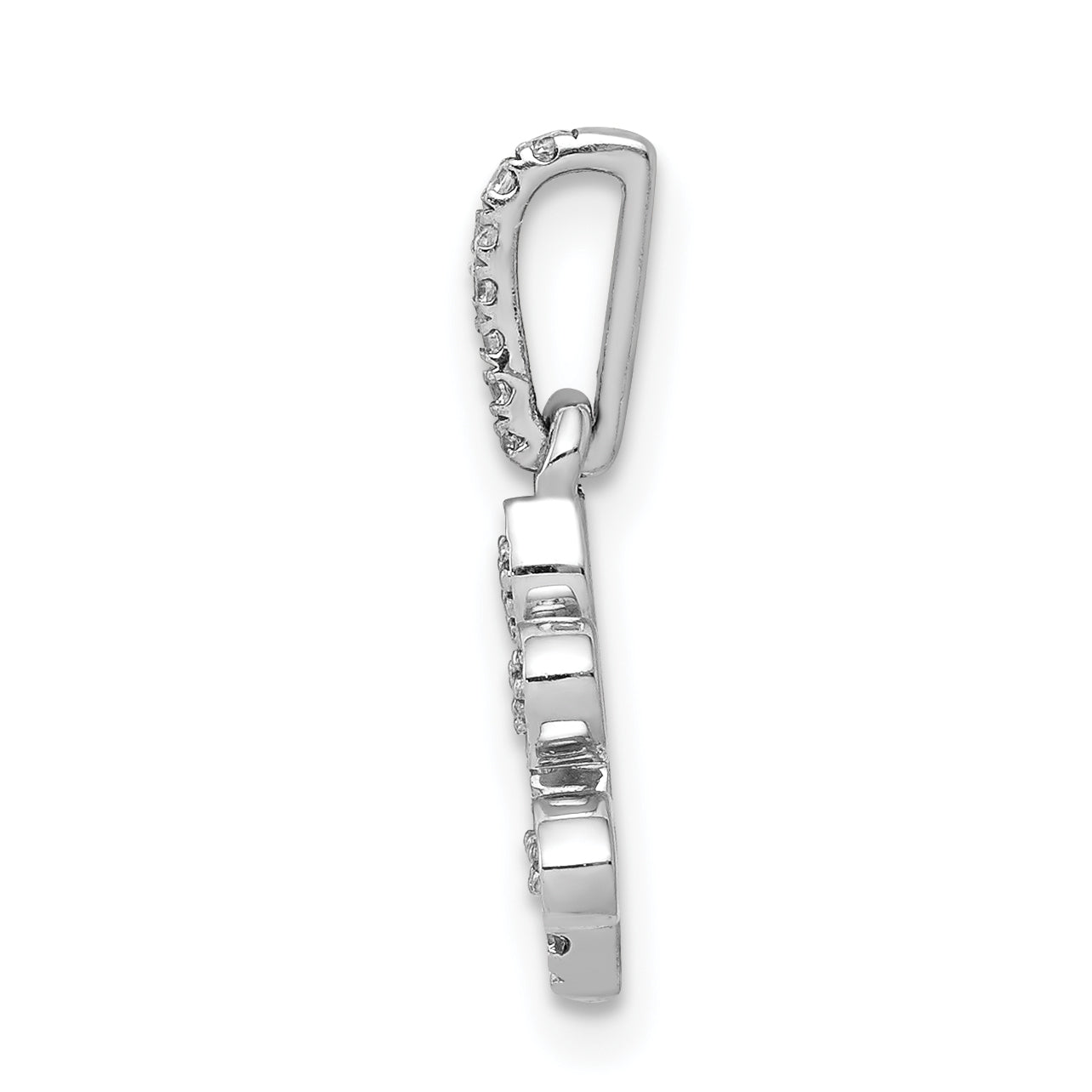 14k White Gold 1/10ct. Diamond Paw Print Pendant Secondary image