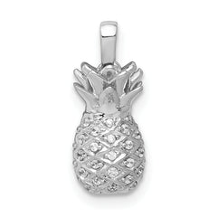 14k White Gold Diamond Pineapple Pendant