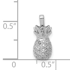 14k White Gold Diamond Pineapple Pendant