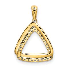 10k 1/6ct. Diamond Double Triangle Pendant