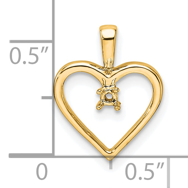 10k Heart Pendant Mounting