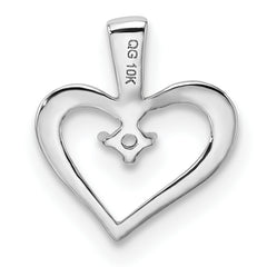 10k White Gold Heart Pendant Mounting