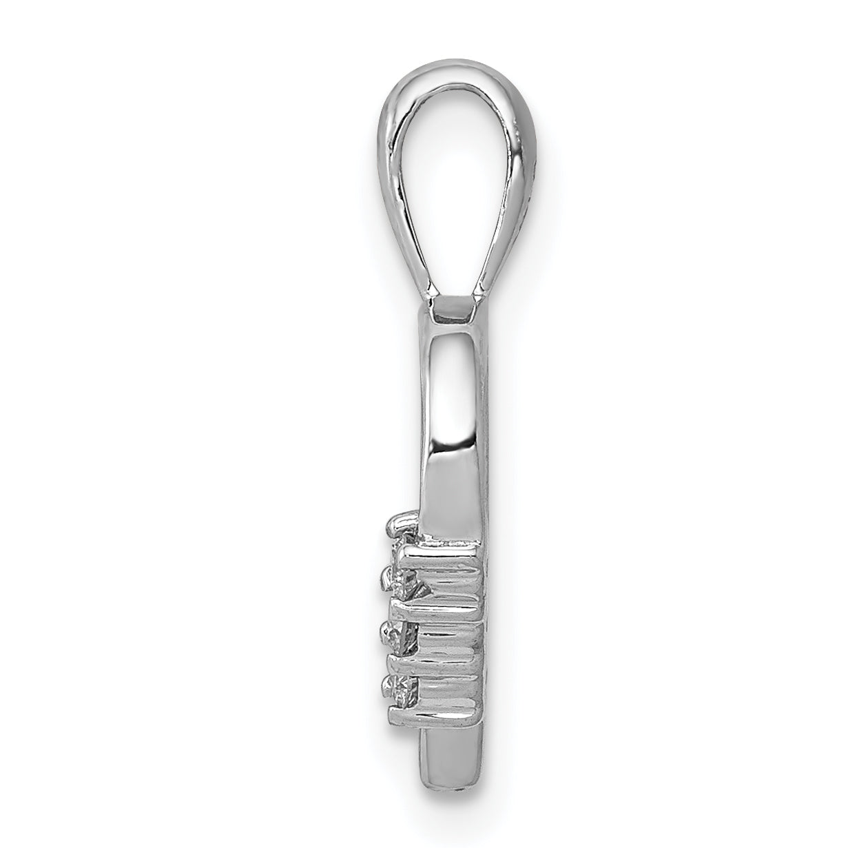 14k White Gold AA 1/20ct. Diamond Heart Pendant Secondary image
