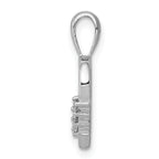 14k White Gold AA 1/20ct. Diamond Heart Pendant
