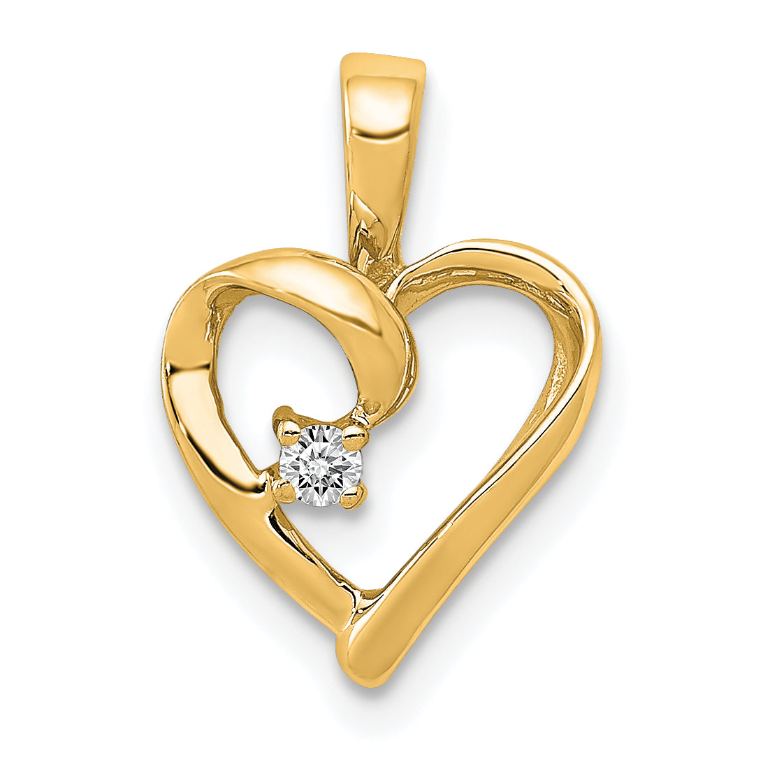 14k AA .02ct. Diamond Heart Pendant Main image