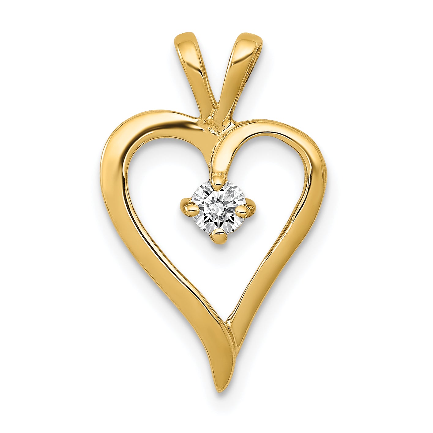 14k AA 1/10ct. Diamond Heart Pendant Main image