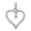 14K White Gold 1/20ct. Diamond Heart Pendant