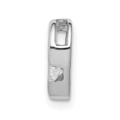 14k White Gold 1/20ct. Diamond Heart Chain Slide