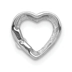 14k White Gold 1/20ct. Diamond Heart Chain Slide