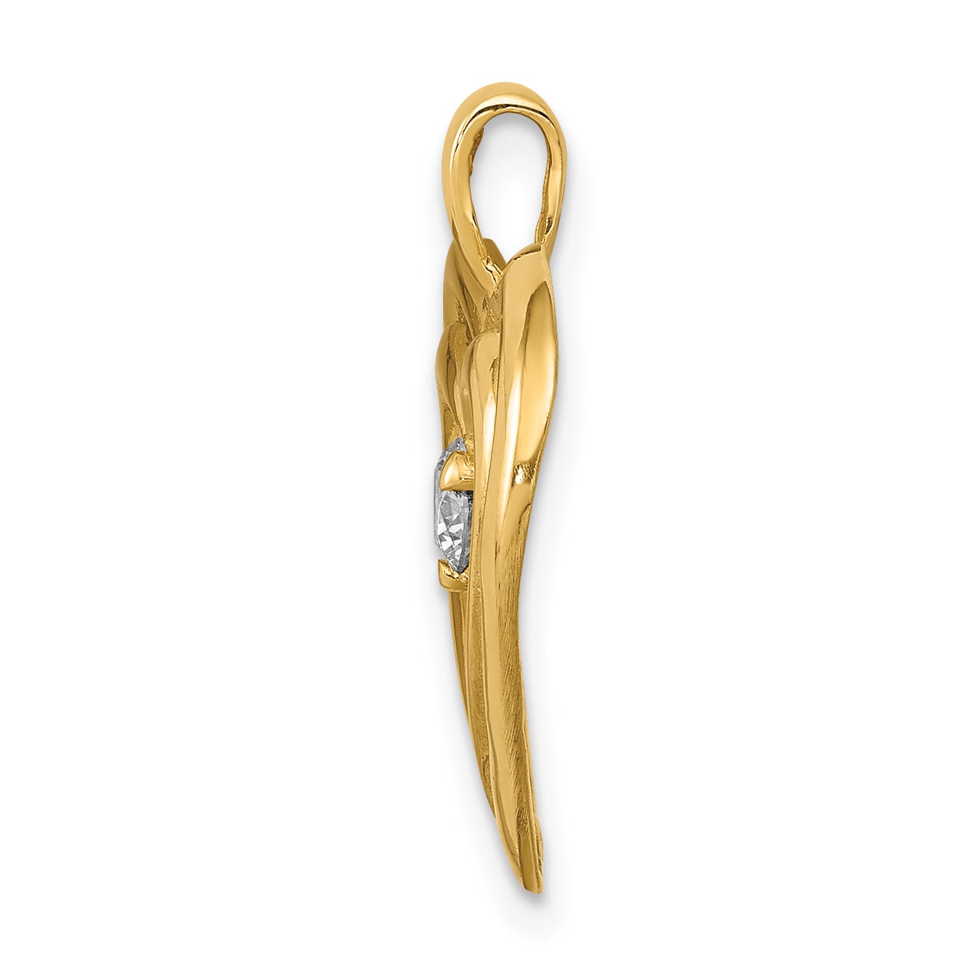 14k AA Diamond Double Heart Pendant Secondary image