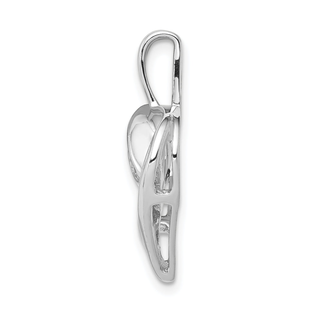 14k White Gold 1/8ct. Diamond Heart Pendant