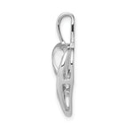 14k White Gold 1/8ct. Diamond Heart Pendant