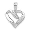 14k White Gold 1/8ct. Diamond Heart Pendant