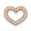 14k Rose Gold 1/15ct. Diamond Heart Chain Slide
