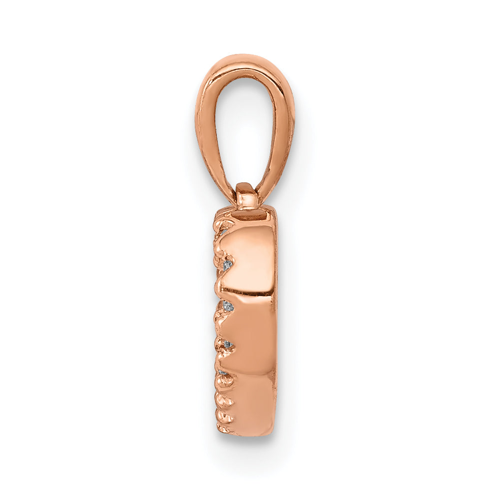 14k Rose Gold .03ct. Diamond Heart Pendant Secondary image