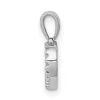 14k White Gold .03ct. Diamond Heart Pendant