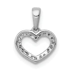 14k White Gold .03ct. Diamond Heart Pendant