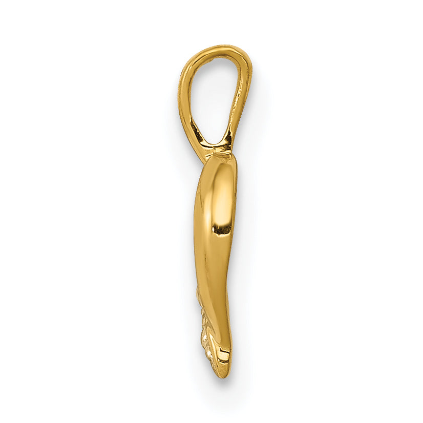 14k .01ct. Diamond Heart Pendant Secondary image
