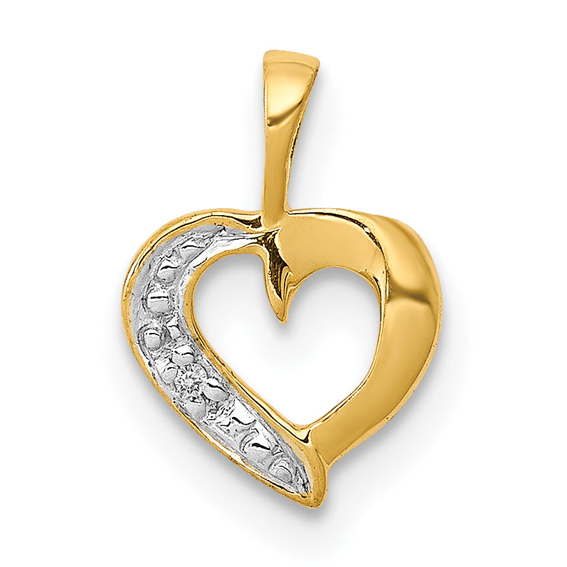 14k .01ct. Diamond Heart Pendant Main image