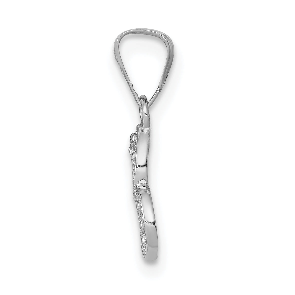 14k White Gold .01ct. Diamond Heart Pendant Secondary image