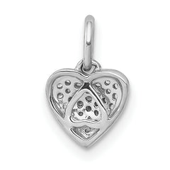 14k White Gold 1/10ct. Diamond Heart Pendant