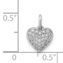 14k White Gold 1/5ct. Diamond Heart Pendant