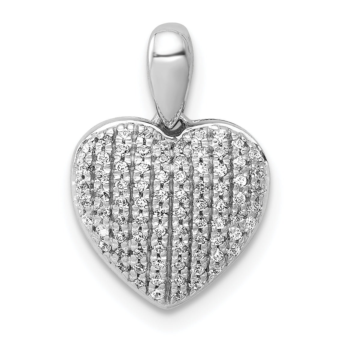 14k White Gold 1/4ct. Diamond Heart Pendant