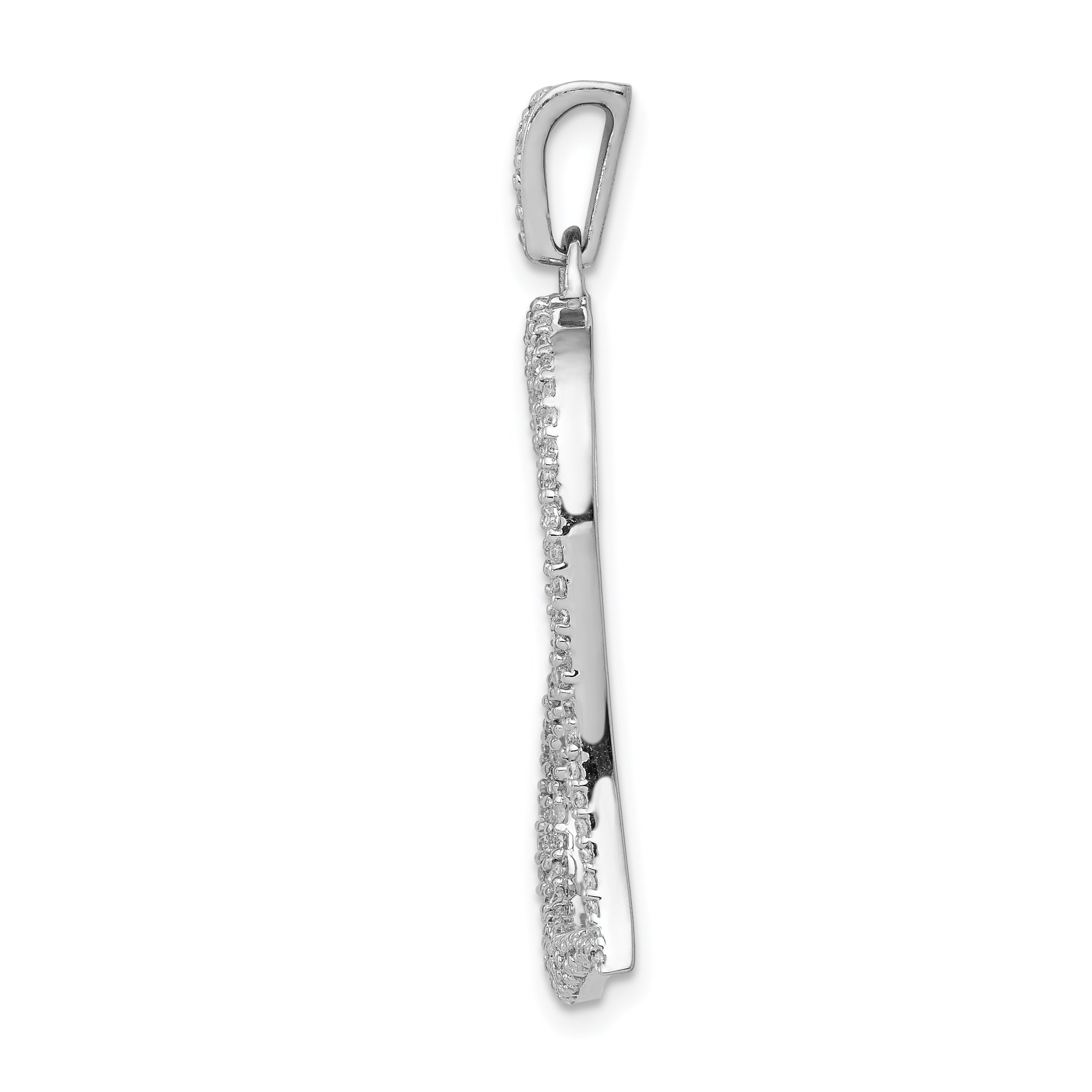 14k White Gold 1/2ct. Diamond Heart Pendant Secondary image