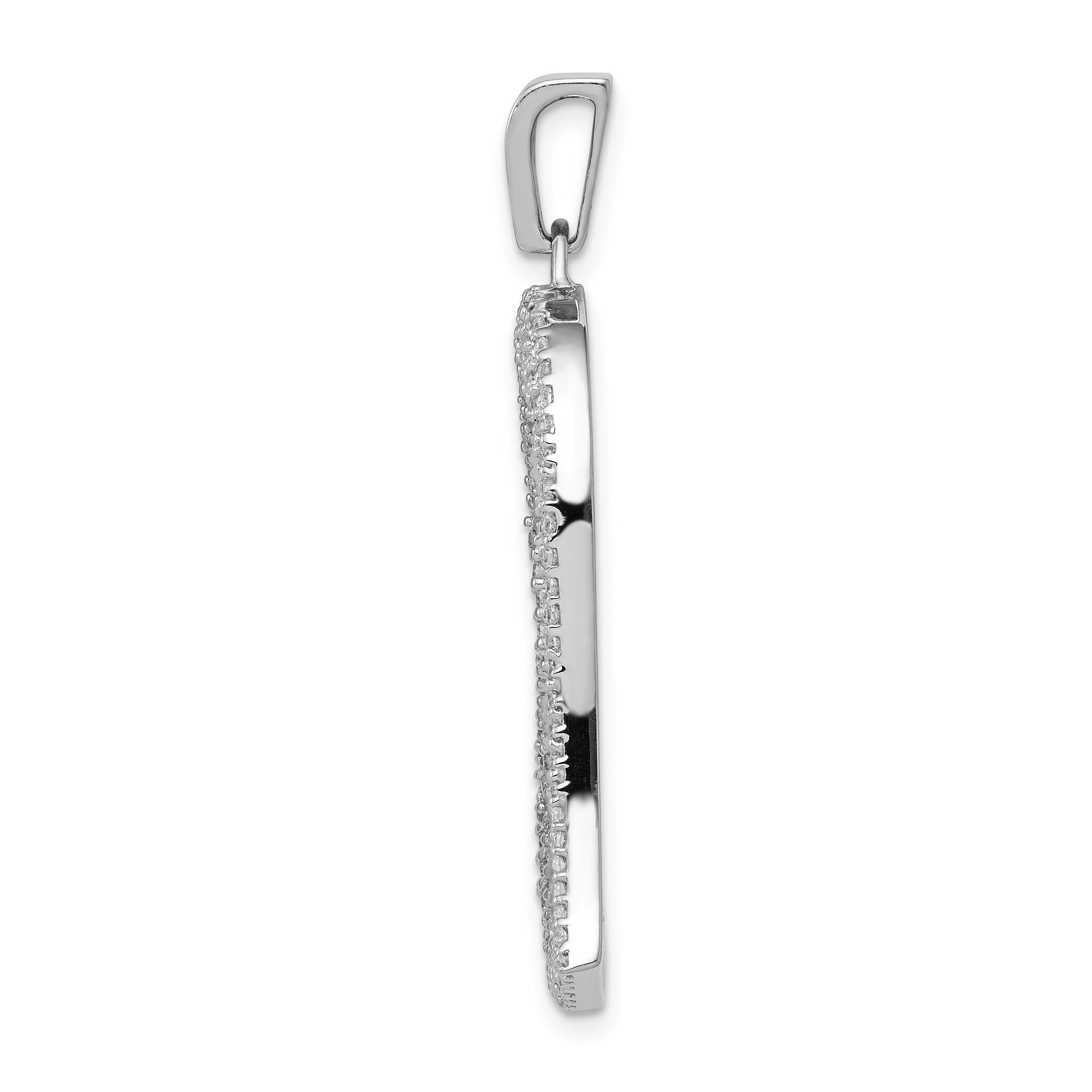 14k White Gold 5/8ct. Diamond Heart Pendant Secondary image