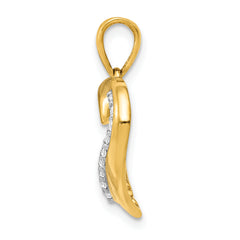 14k 1/10ct. Diamond Heart Pendant