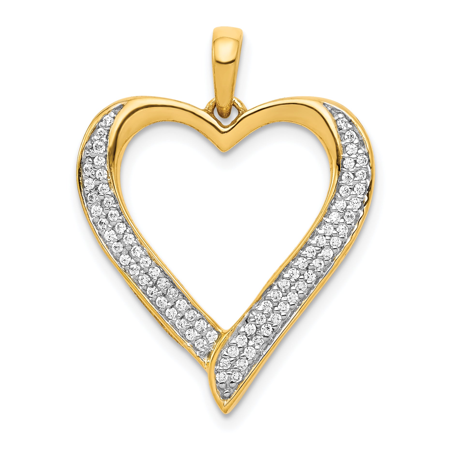 14k 1/4ct. Diamond Heart Pendant Main image