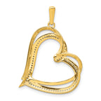 14k 1/6ct. Diamond Double Heart Pendant