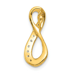 14k and Rhodium 1/20ct. Diamond Infinity Chain Slide