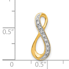 14k and Rhodium 1/20ct. Diamond Infinity Chain Slide
