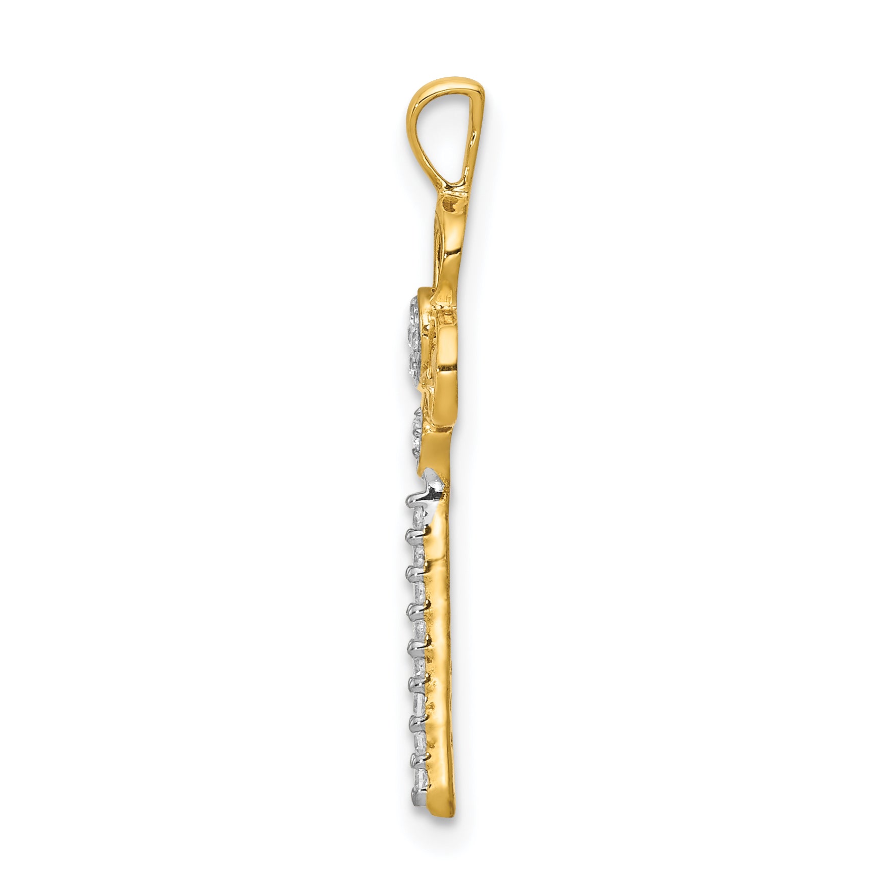 14k Diamond Club Key Pendant Secondary image