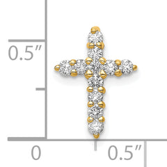 10K AA 1/3ct. Diamond Cross Pendant